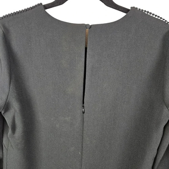 Banana Republic Black Long Sleeve Pom-Pom Shift‎ Dress Size 4 - Picture 6 of 12